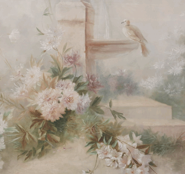 Large Decorative Canvas, Circa 1900, Signed A. Hubert - Image 3