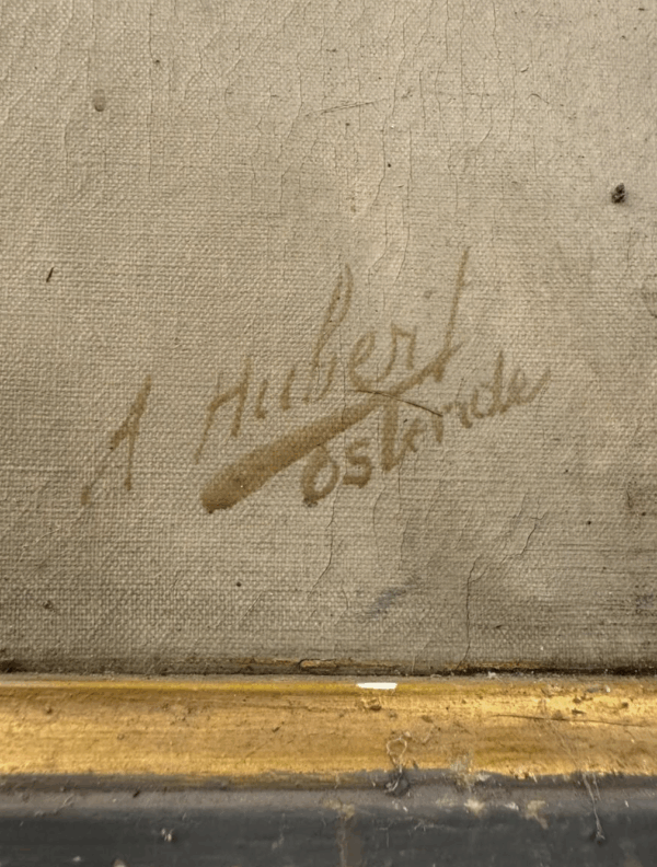 Large Decorative Canvas, Circa 1900, Signed A. Hubert - Image 15