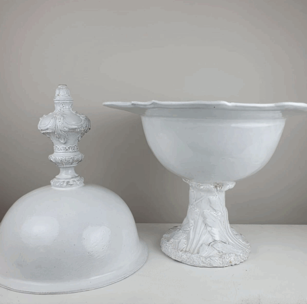 Large Covered Earthenware Vase, Late 19th Early 20th - Image 4