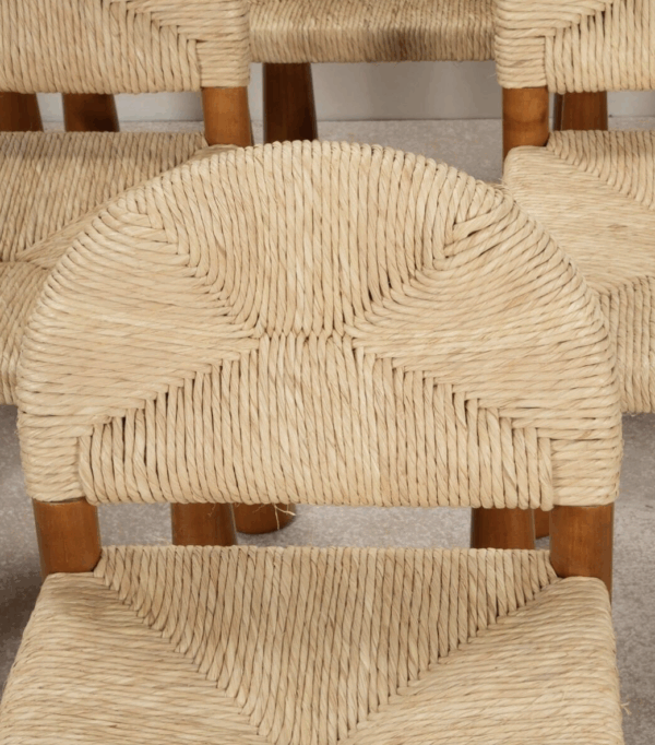 Mid-Century Set of 6 Italian Dining chairs by Alessandro Becchi, 1970s - Image 3
