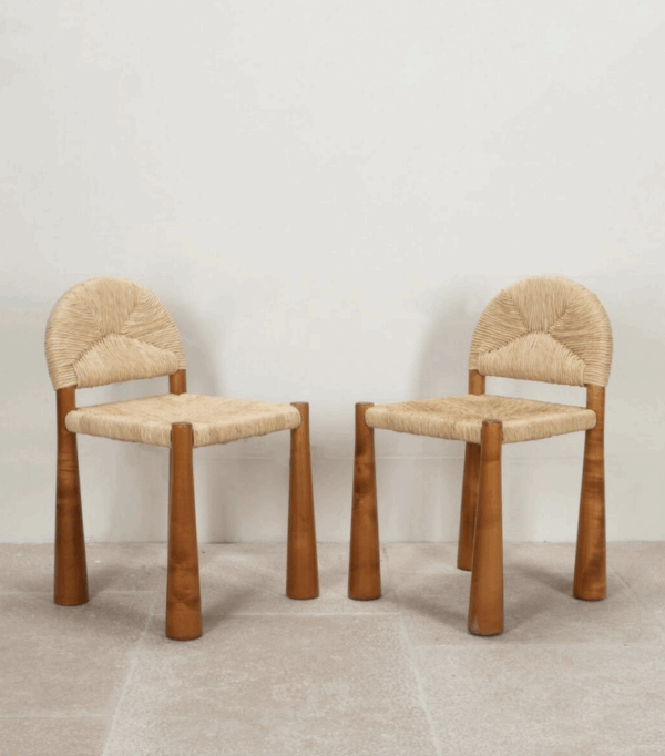 Mid-Century Set of 6 Italian Dining chairs by Alessandro Becchi, 1970s - Image 8