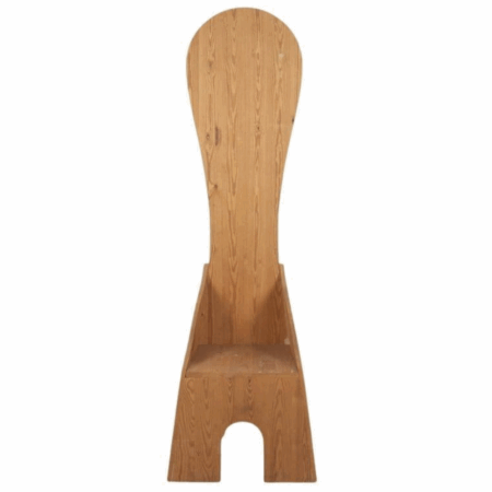 Fratina Chair by Mario Ceroli for Mobili Nella Valle for Poltronova, Italy 1972
