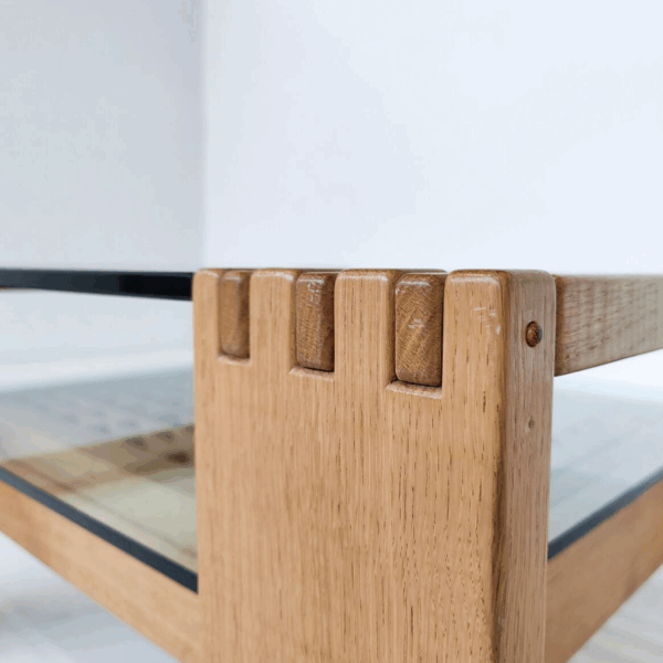 Mid-Century Modern Coffee Table by Rivadossi, Wood and Glass, Italy - Image 8