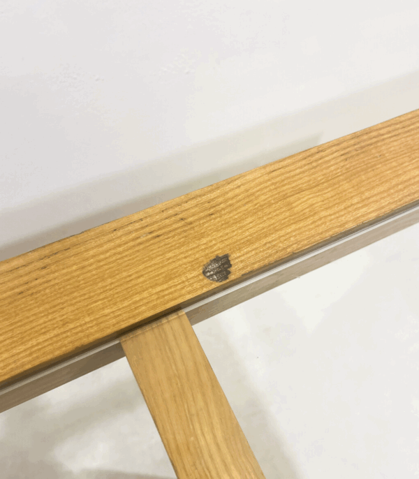 Mid-Century Dining Table, Wood with Glass Top, Italy, 1970s - Image 2