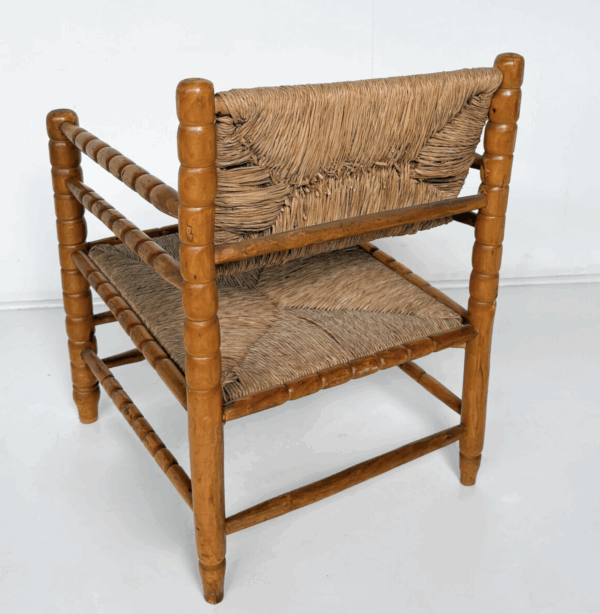 Armchair in the style of Charles Dudouyt, Hand-turned Wood Wood - Image 2