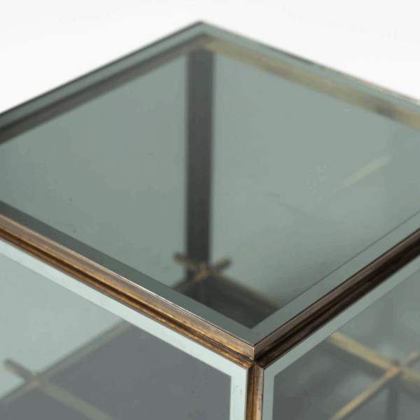 Mid-Century Modern Coffee Table/ Bar, Metal and Glass, 1970s - Image 10