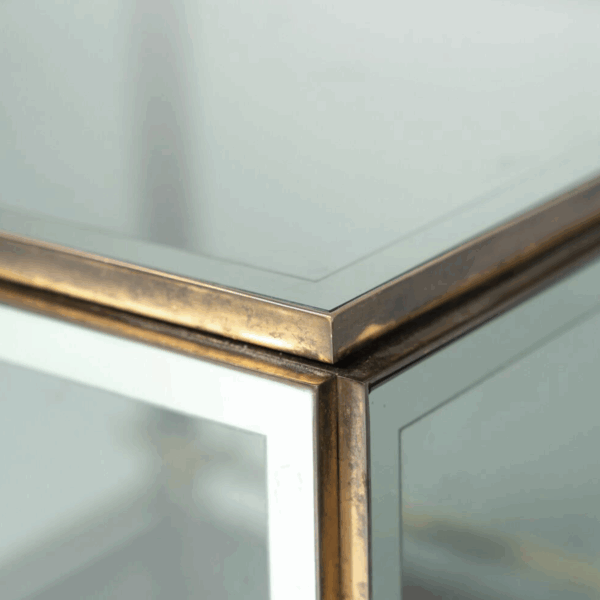 Mid-Century Modern Coffee Table/ Bar, Metal and Glass, 1970s - Image 9
