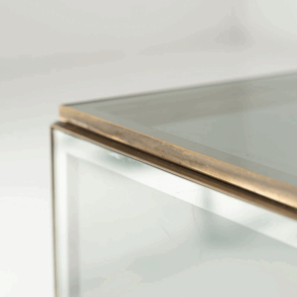 Mid-Century Modern Coffee Table/ Bar, Metal and Glass, 1970s - Image 8