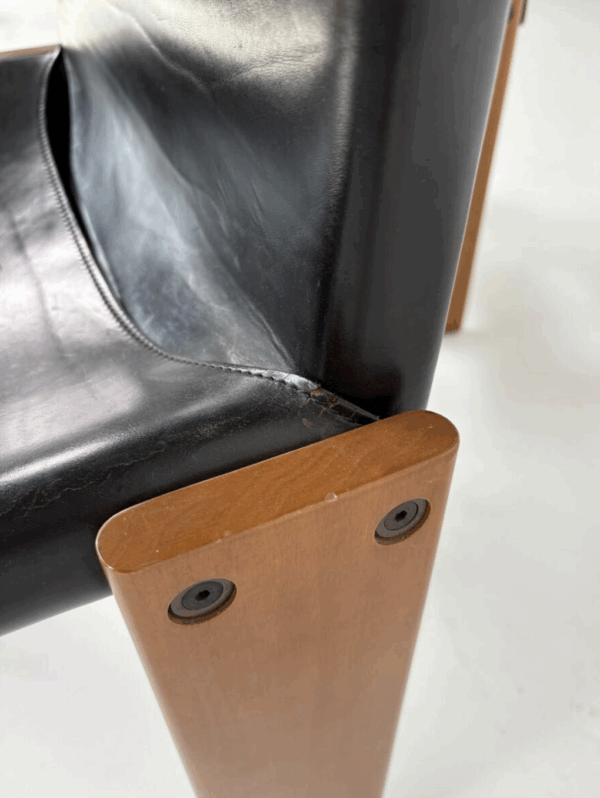 Set of 2 Chairs Model "Monk" by Afra and Tobia Scarpa for Molteni, Italy, 1970s - Image 3