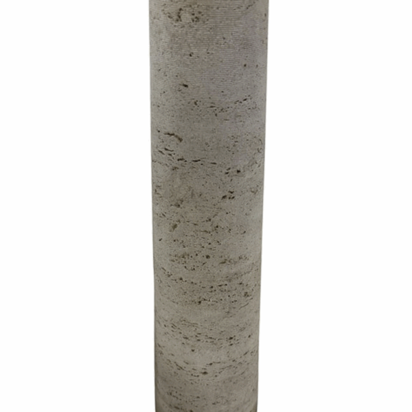 Travertine Pedestal Table, in the style of Angelo Mangiarotti, 1970s - Image 2