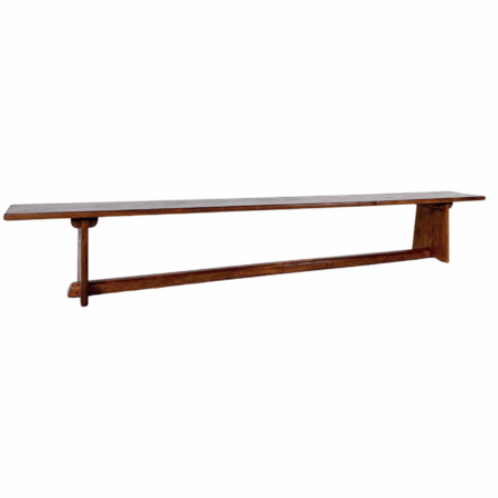 Mid-Century Modern Large Wooden Bench, Italy, 1960s