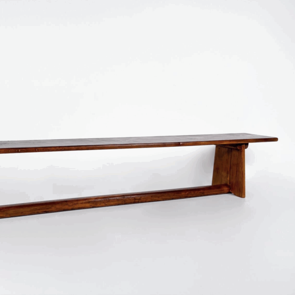 Mid-Century Modern Large Wooden Bench, Italy, 1960s - Image 3