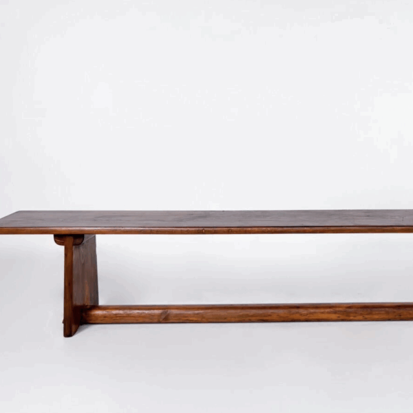 Mid-Century Modern Large Wooden Bench, Italy, 1960s - Image 4