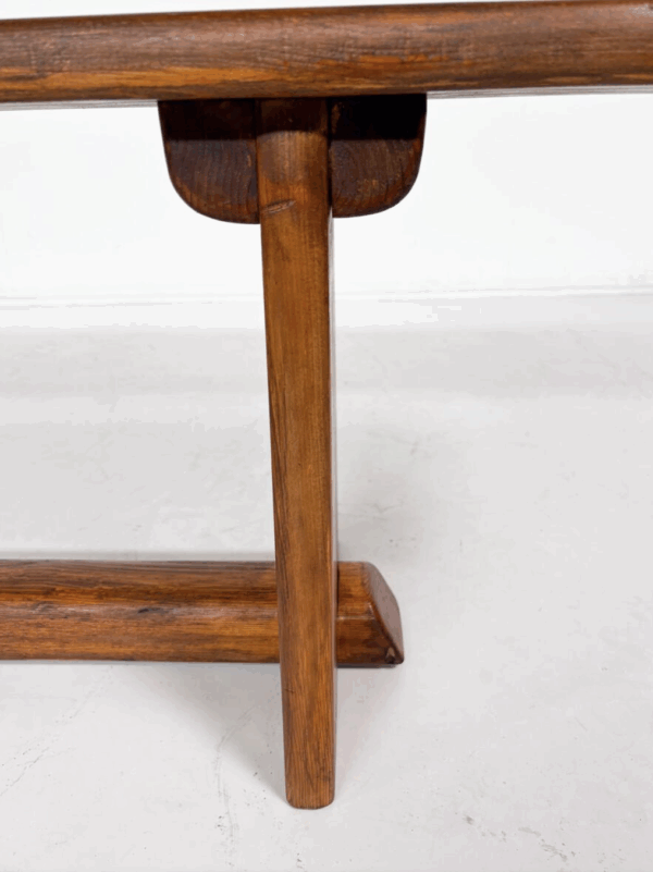 Mid-Century Modern Large Wooden Bench, Italy, 1960s - Image 9