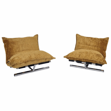 Pair Farfalle Chairs by Roberto Lucci & Paolo Orlandini, Italy, 1970s