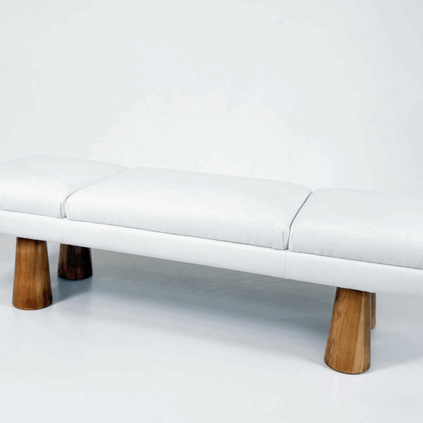 Contemporary Bench, Wood and Fabric, Italy - Image 8