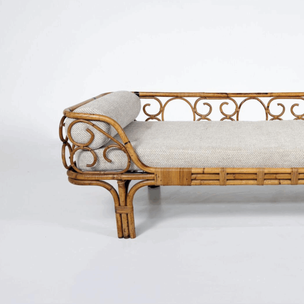 Mid-Century Modern Bamboo Daybed, Italy, 1960s - New Upholstery - Image 13