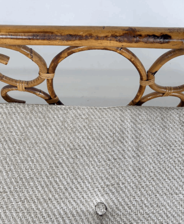 Mid-Century Modern Bamboo Daybed, Italy, 1960s - New Upholstery - Image 7