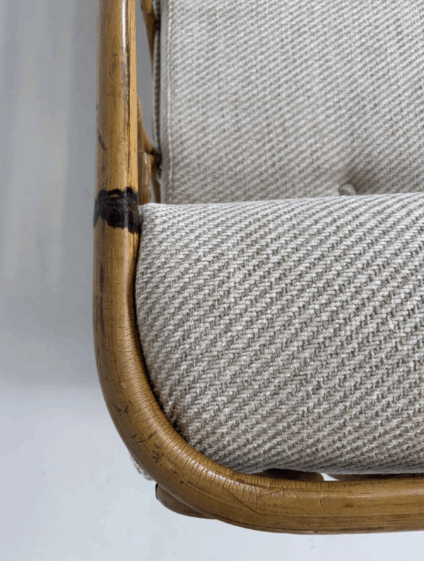 Mid-Century Modern Bamboo Daybed, Italy, 1960s - New Upholstery - Image 3
