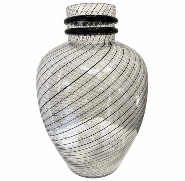 Murano Glass Vase by Fratelli Toso, 1980s