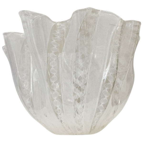 Vase "Fazzoletto Zanfirico" by Fulvio Bianconi for Venini, Italy, 1950s