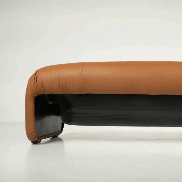 Bonanza 3 Seater Sofa by Afra & Tobia Scarpa, 1970s - New Leather Upholstery - Image 2