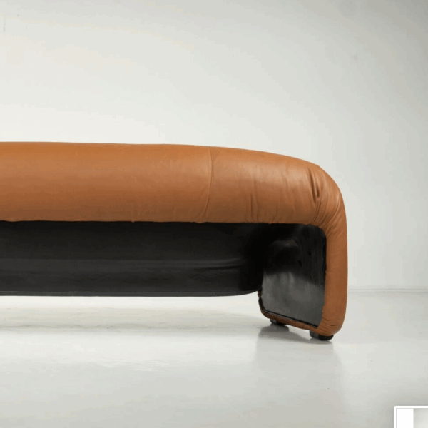 Bonanza 3 Seater Sofa by Afra & Tobia Scarpa, 1970s - New Leather Upholstery - Image 3