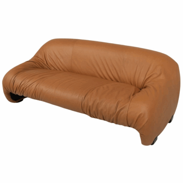 Bonanza 2 Seater Sofa by Afra & Tobia Scarpa, 1970s - New Leather Upholstery