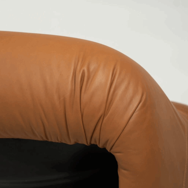 Bonanza 2 Seater Sofa by Afra & Tobia Scarpa, 1970s - New Leather Upholstery - Image 4