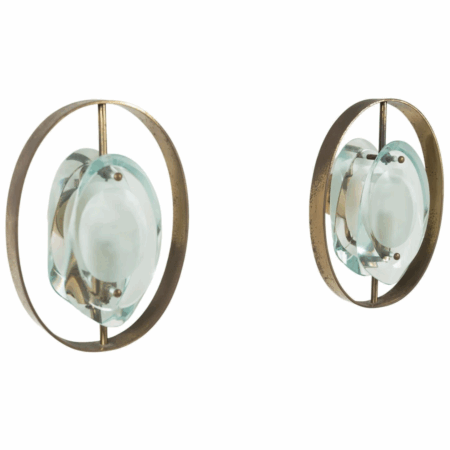 Pair of Wall Lights Mod N°2240 by Max Ingrand for Fontana Arte, 1960s