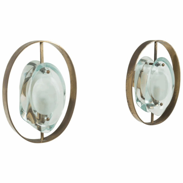 Pair of Wall Lights Mod N°2240 by Max Ingrand for Fontana Arte, 1960s