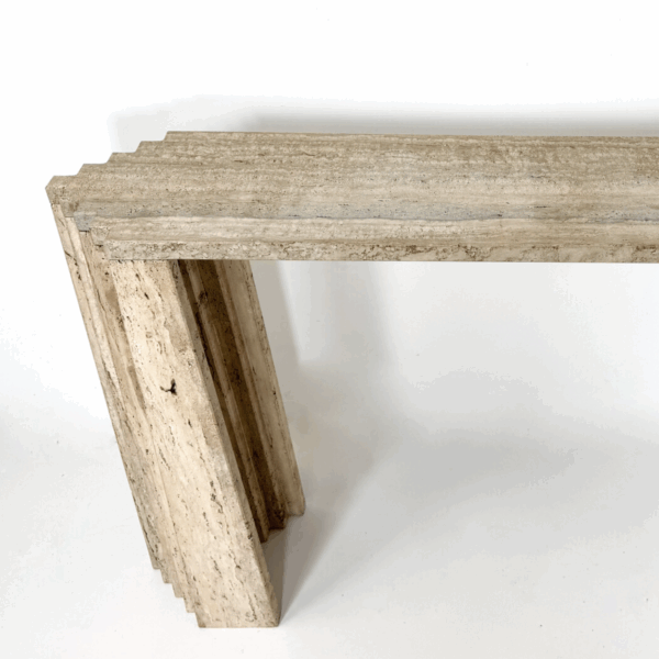 Mid-century Travertine Console, Italy - Image 9