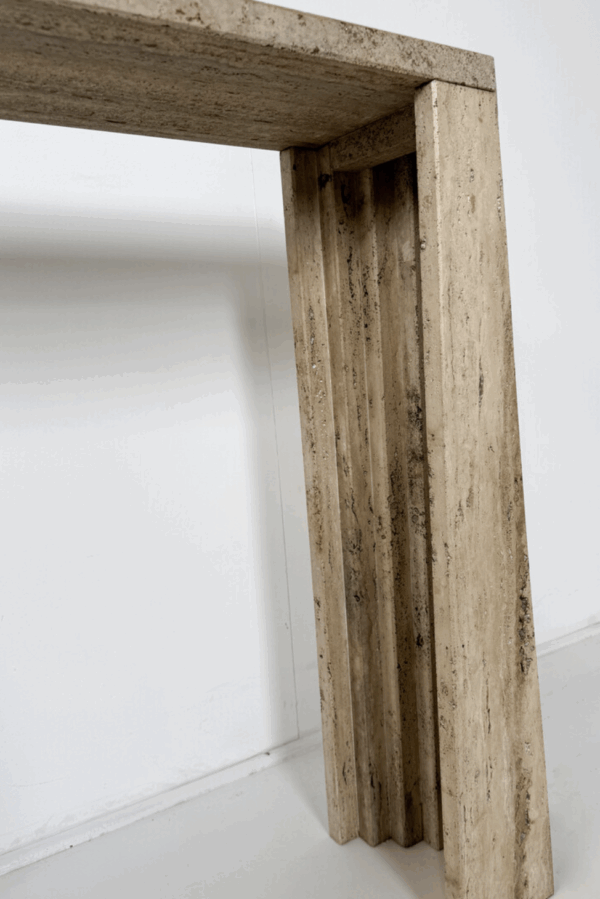 Mid-century Travertine Console, Italy - Image 7