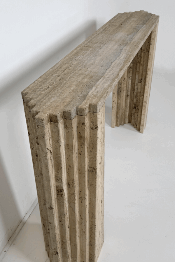 Mid-century Travertine Console, Italy - Image 6