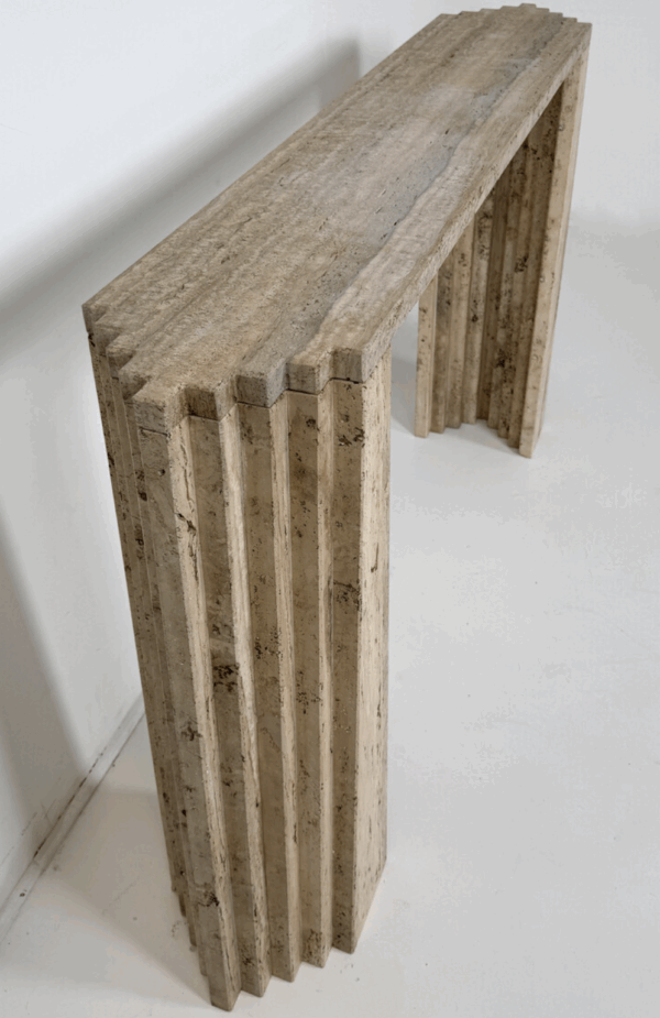 Mid-century Travertine Console, Italy - Image 5