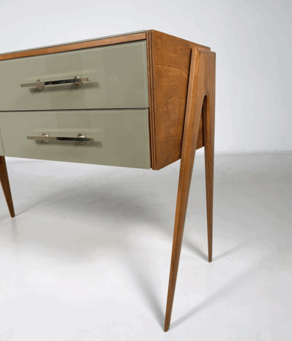 Contemporary Glass and Wood Sideboard, Italy - Image 5
