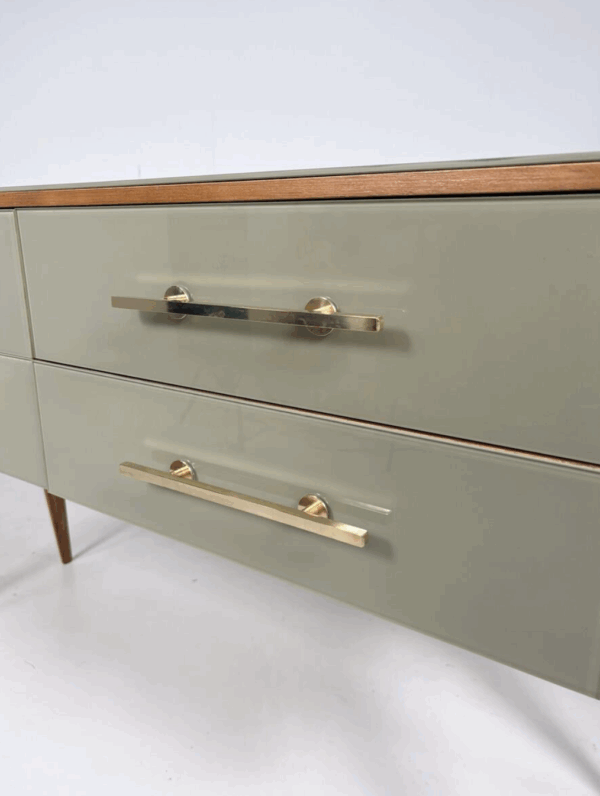 Contemporary Glass and Wood Sideboard, Italy - Image 4