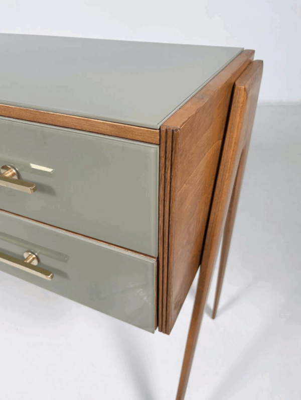 Contemporary Glass and Wood Sideboard, Italy - Image 3