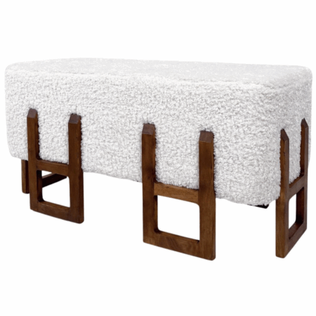 Contemporary Bench, Wood and Fabric, Italy