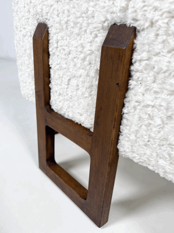Contemporary Bench, Wood and Fabric, Italy - Image 2