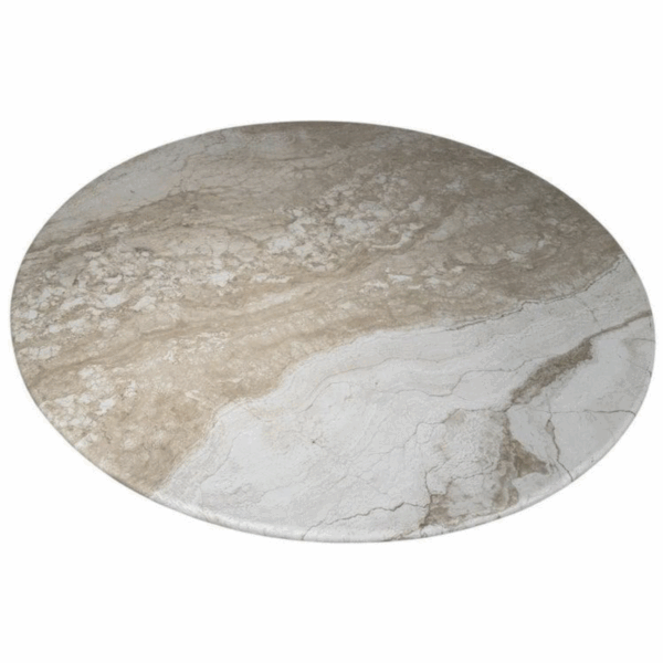 Mid-Century Modern Round Travertine Dining Table, 1970s - Image 3