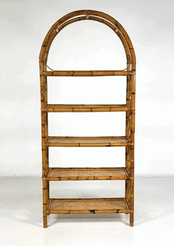 Bamboo Bookcase, 1970s - Image 9