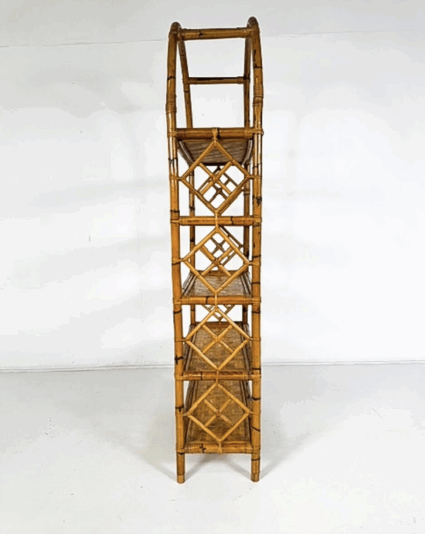 Bamboo Bookcase, 1970s - Image 8