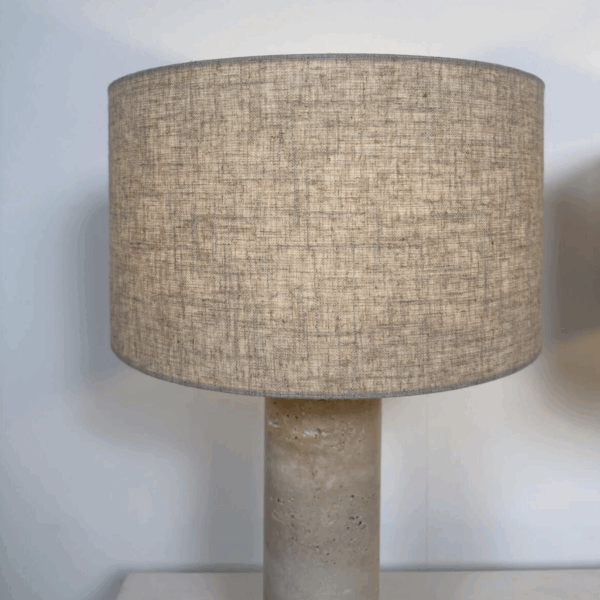 Pair of Contemporary Table Lamps, Travertine, Italy - Image 6