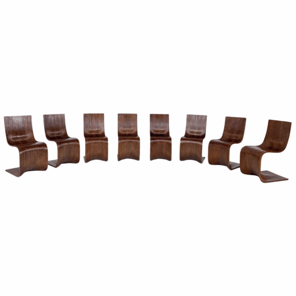 Set of 8 Bamboo Dining Chairs by Alejandro Estrada for Piegatto, 2000s