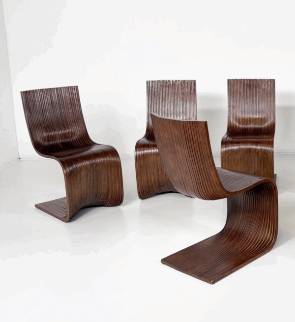 Set of 8 Bamboo Dining Chairs by Alejandro Estrada for Piegatto, 2000s - Image 5