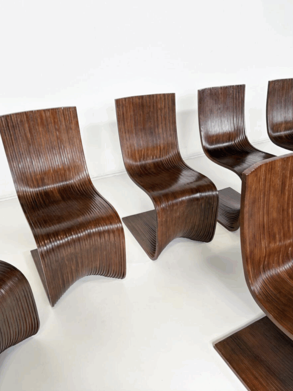 Set of 8 Bamboo Dining Chairs by Alejandro Estrada for Piegatto, 2000s - Image 3