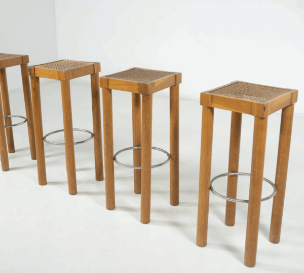 Mid-Century Modern Set of 4 barstools - Image 10