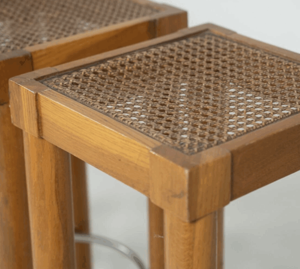 Mid-Century Modern Set of 4 barstools - Image 8