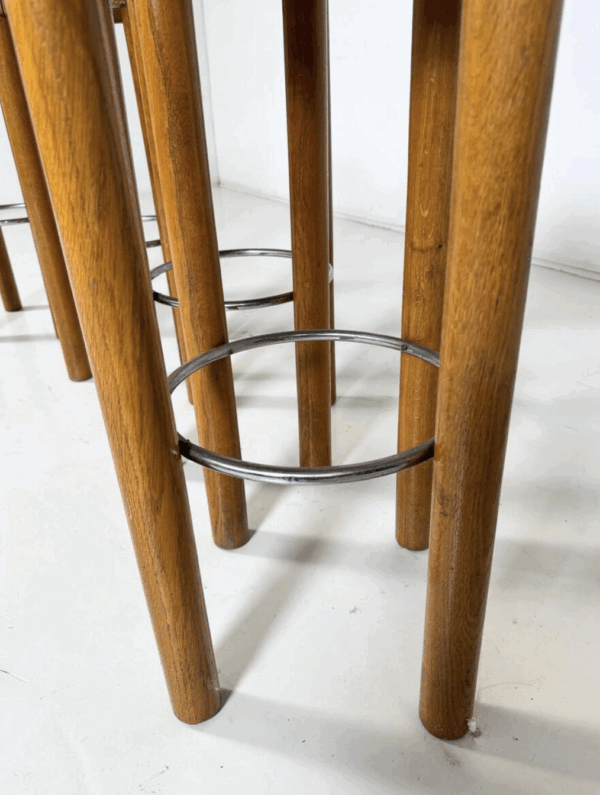 Mid-Century Modern Set of 4 barstools - Image 5